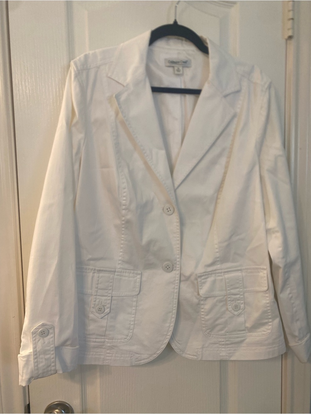 Coldwater Creek White Women's Cotton Blazer